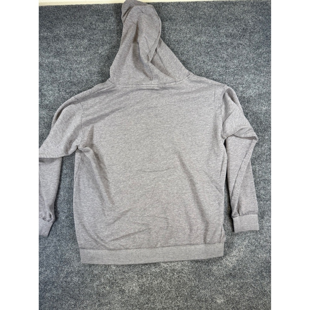 Victoria's Secret PINK Gray Leopard Print Logo Hoodie Sweatshirt Medium - Picture 2 of 6